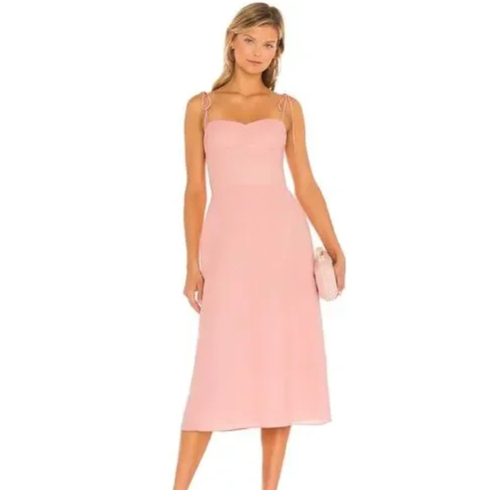 Amanda Uprichard X REVOLVE Cava Midi Dress in Blush
